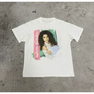 Vintage 1991 Gloria Estefan Into the light tour tee size XL Brockum tag